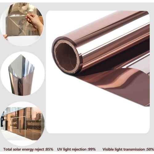 One-Way Mirror Window Film Thermal Insulation Anti-UV Privacy Self-Adhesive Decorative Window Shades For Homes And Offices