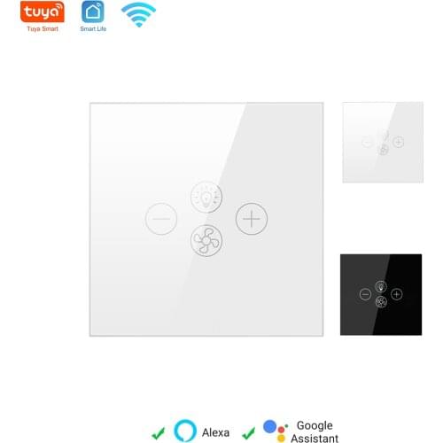 Tuya Smart Fan Light Switch EU for Smart Home Automationl WiFi Switch with 5 Level Speed work with by Alexa Google Home