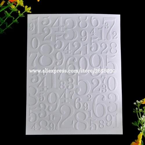 Number 0-9 Plastic Embossing Folder For Scrapbook DIY Album Card Tool Plastic Template 12.1x15.3cm 8071061