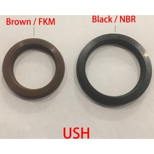 USH 63*73*6 63x73x6 65*75*6 65x75x6 67*77*6 67x77x6 Black NBR Rubber Hydraulic Cylinder Piston Rod U Lip Gasket O Ring Oil Seal