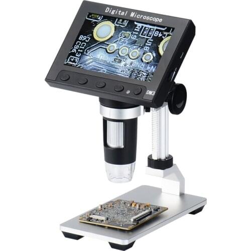 4.3 Inch LCD Display Metal Stand 5MP 1080P USB Microscope CMOS Handheld Endoscope