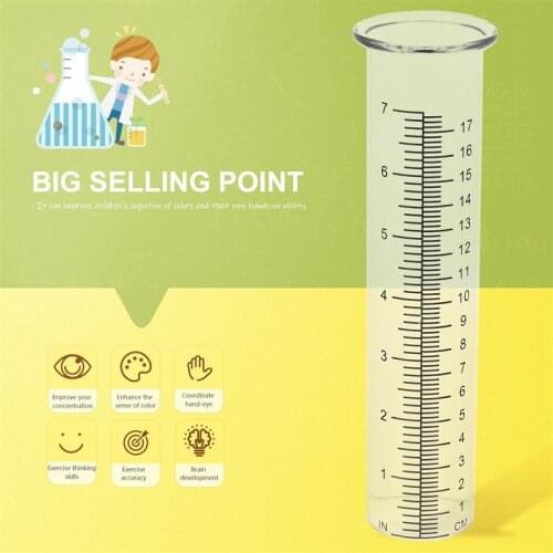 2 Pcs Professional Rain Gauge Tube Practical Glass Rain Measuring Cylinder High Borosilicate Test Tube Rain Gauge