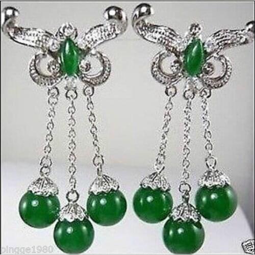 Ry00643 beautiful plate green earrings
