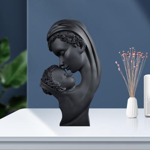 Nordic Mother Holding Child Statue Resin Figurine Home Decoration Office Desktop Crafts Ornament Sculpture Art Mothers Day Gift
