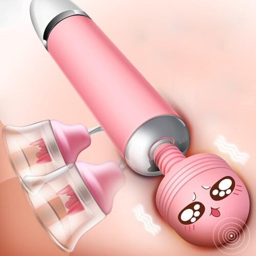 Nipple Sucking Oral Sex Toys for Women Clitoris Stimulate Sucker Vibrator Breast Massager Tongue Vibrators for Woman Magic Wand