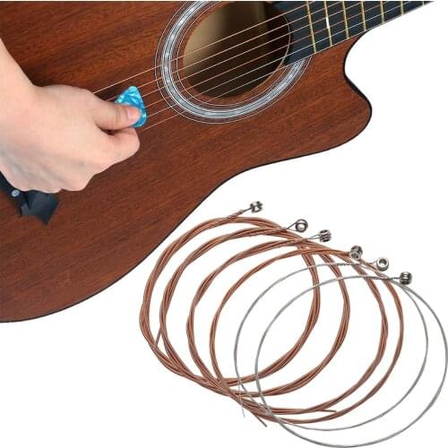 6pcs/lot Classical Guitar Strings Gauge Set of Wooden Guitar Acoustic Strings E-A nickel FULL Steel and Bronze Bright Tone