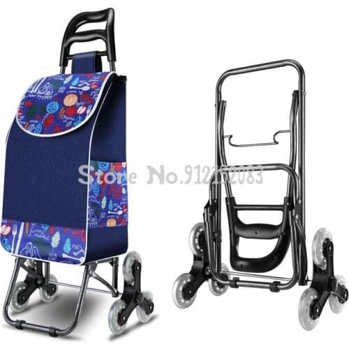 Stair-climbing Shopping Cart Shopping Cart Small Trolley Luggage Trolley Folding Trailer Trolley Home Portable