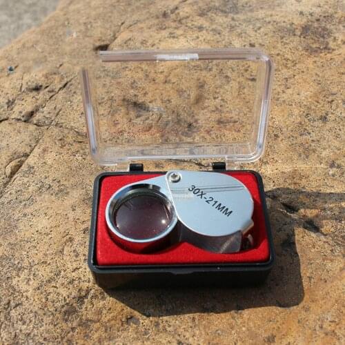 Magnify 10x times jewelry test magnifying glass folding outside tactical keychain hiking gear edc