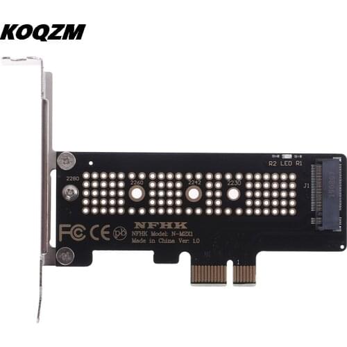 1pc NVMe PCIe M.2 NGFF SSD To PCIe X1 Adapter Card PCIe X1 To M.2 Card With Bracket