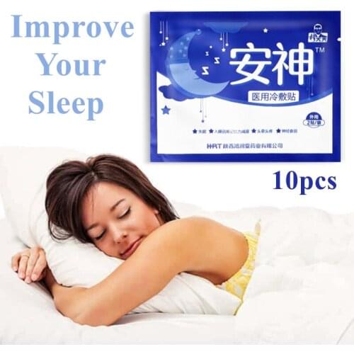 10pc Improve Sleep Patch Anxiety Essential Oil Relieve Headache Stress Plaster Improve Insomnia Quality Body Relax Sticker Paste