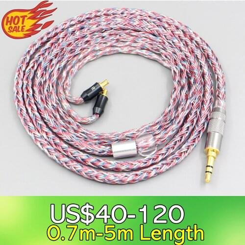 16 Core Silver OCC OFC Mixed Braided Cable For Audio Technica ath-ls400 ls300 ls200 ls70 ls50 e40 e50 e70 312A Earphone LN007574