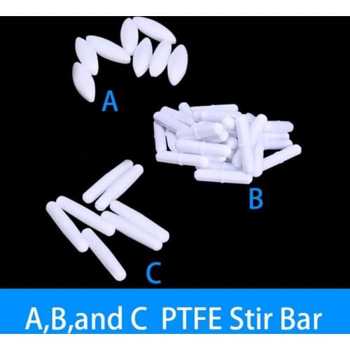 20pcs/lot Lab PTFE Polytef Magnetic Agitator Type A B C Magnetic Bead Magnetons Laboratory Stirrer