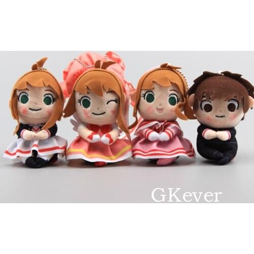 4 pcs/set 11 cm Anime Cardcaptor Sakura Figure Plush Toys Doll Japan Cartoon Sakura Princess Dolls Peluche Woemn Kids Gift