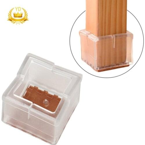 4Pcs Table Chair Leg Mat Silicone Non-slip Table Chair Leg Caps Foot Protection Bottom Cover Pads Wood Floor Protectors