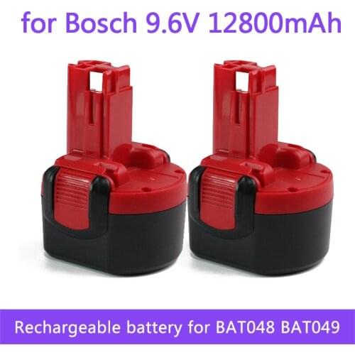100% New Bosch BAT048 9.6V 12800mAh NI-MH Rechargeable Battery Power Tools Battery for Bosch PSR 960 BH984 BAT048 BAT119 L50