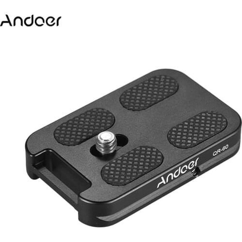 Andoer Camera Tripod Quick Release Plate with 1/4" Screw Mount for Canon Nikon Sony for Arca-Swiss Standard Ball Head
