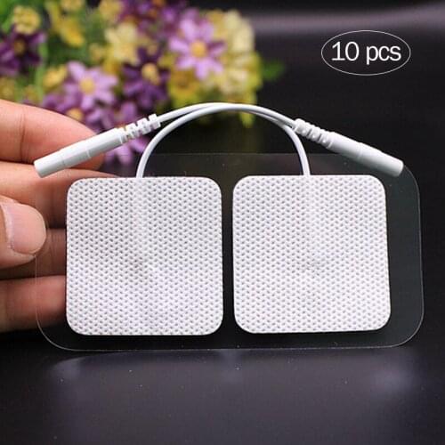 10PCS White Electrode Pads 5x5cm/5x9cm for Electric Tens Acupuncture Digital Therapy Machine Slimming Electric Body Massager