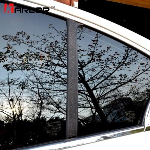 Auto Window Frame ABC Pillar Carbon Fiber Protection Film Car-styling Sticker And Decal For Infiniti Q50 Q50L 2014 Accessories