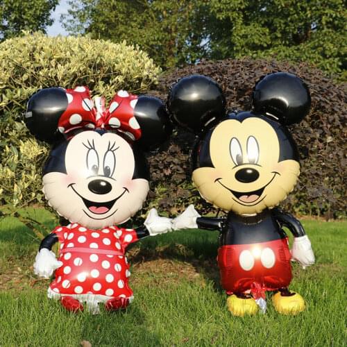 5pc Large Mickey Minnie Mouse Foil Balloons Bowknot Birthday Party Decorations Kids Classic Toys Minnie Mouse Party Favors Balon