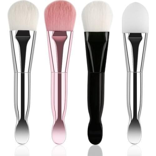 Double Ended Facial Mask Soft Brush Portable Face Skin Care Beauty Cosmetics Tool Fan-Shaped Professional Makeup Brush