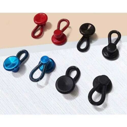 Elastic Extension Button Adjustment Alloy Trousers Jeans Spring Buckle Collar for Leather Craft Bag Luggage Diy Elastic Extender