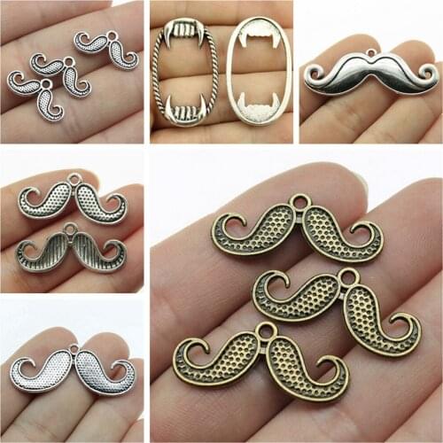 Jewelry findings components Moustache Charms for bracelets charm pendant