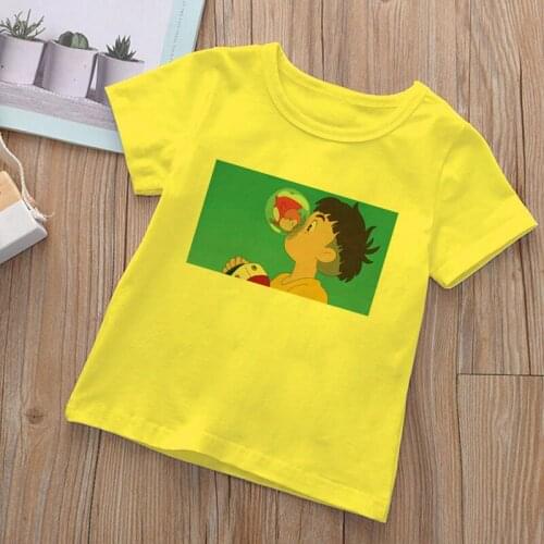 New 2020 T Shirt Girl Anime Goldfish Girls Clothes Streetwear Boys T Shirts Fashion Kawaii Ponyo Kids Tshirt O-neck Short Sleeve
