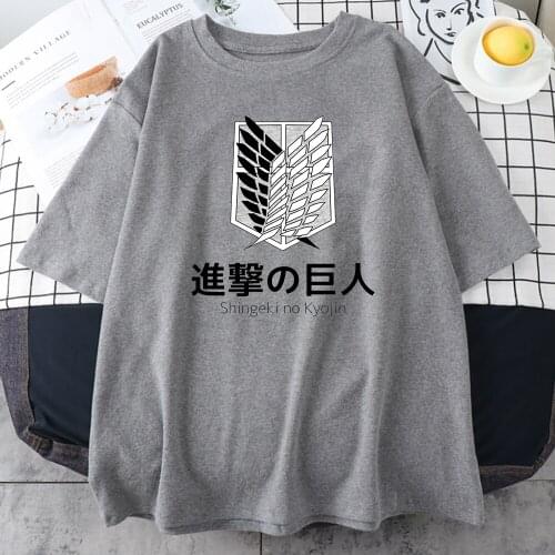 Attack On Titan Print Woman T Shirts Summer Harajuku Big Size Tops Loose Manga Streetwear Funny Kawaii Womans Oversized T-shirt