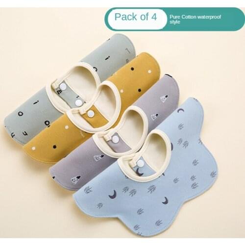 Baby Kids Cotton Bibs Saliva Towel Feeding Lunch Bandana Apron Bibs Burp Cloths Children Accessories