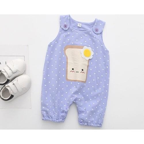 Baby Boy Rompers Native Fried Egg Sleeveless Overalls Bib Pants Chocolate Printed Short Jumpsuit Five Star Pattern Outfits