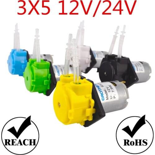 Colorful dosing pump peristaltic pump aquarium for lab 12V/24V 3*5