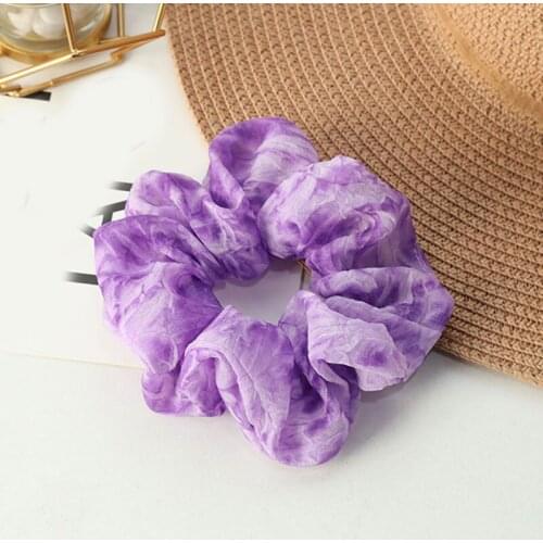 Fashion Elastic Hair Bands Sweet Scrunchies Hair Ties Ponytail Holders Rubber Band Korean Tie Dye Color Hair Rope
