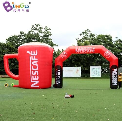 Customized 5x3.45x4 meters inflatable coffee cup for advertising / giant inflatable cup holder for decoration - toys
