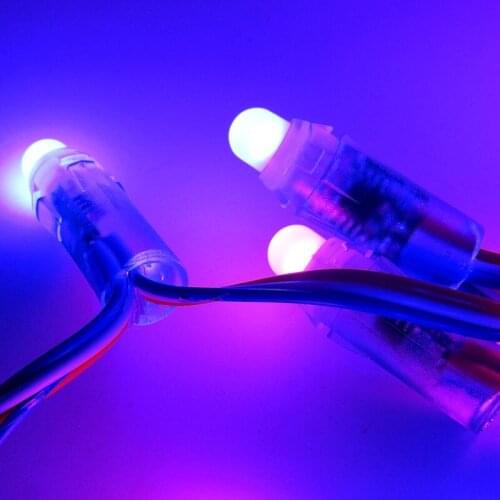 Full color 12V WS2811 UCS1903 SM16703 12mm rgb pixel string led module light Waterproof IP68 Round Shape 50leds/string lightbox