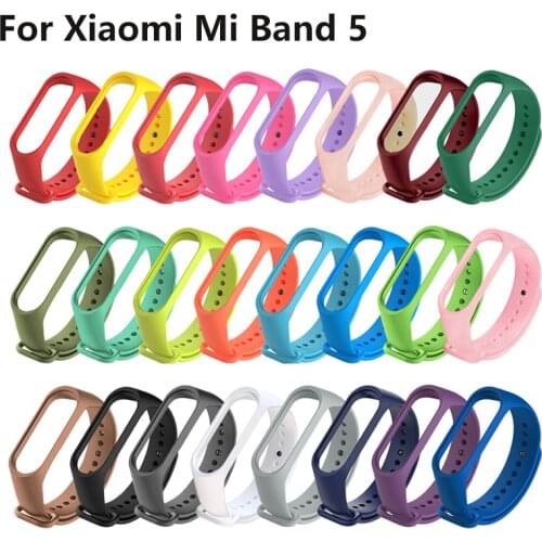 Colorful TPU Strap For Xiaomi MI Band 5 Silicone Strap Replacement Watchbands Watch-strap Bracelet Smart Accessories For Xiaomi