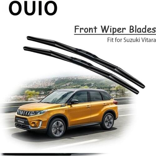 OUIO 1Set Rubber Car Front Wiper Blade Kit For Suzuki Vitara 2018 2017 2016 2015 Windscreen Wiper Original replace Accessories