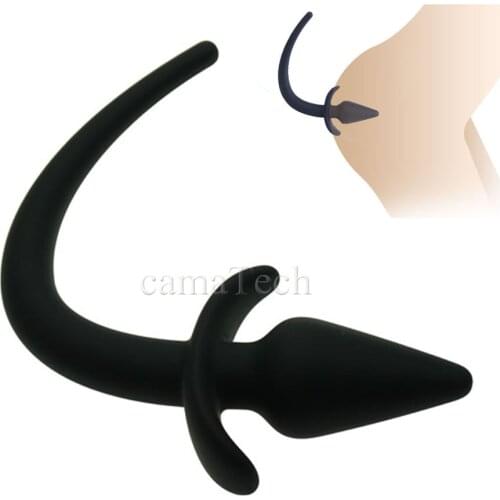 CamaTech Silicone Long Anal Plug Role Play Dog Tail Butt Plug Waterproof Prostate Massage Slave SM Game Erotic Sex Toy For Women