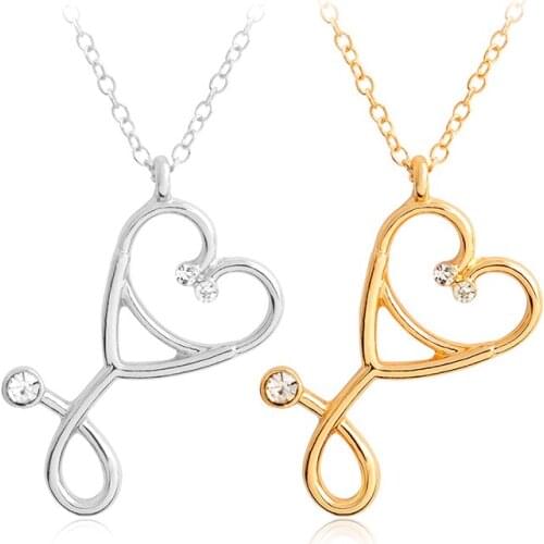 Stethoscope Necklace Heart Stethoscope Heart And Stethoscope Pendant For Doctor Medical Student Gift The Doctor Nurse Jewelry