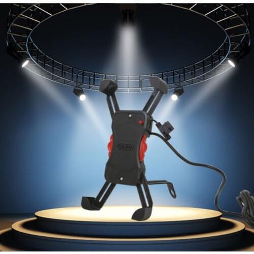 Universal Dual USB Motorcycle Charger Phone Socket Moto Motocross Bike Handlebar Holder Charger Power Adapter Outlet