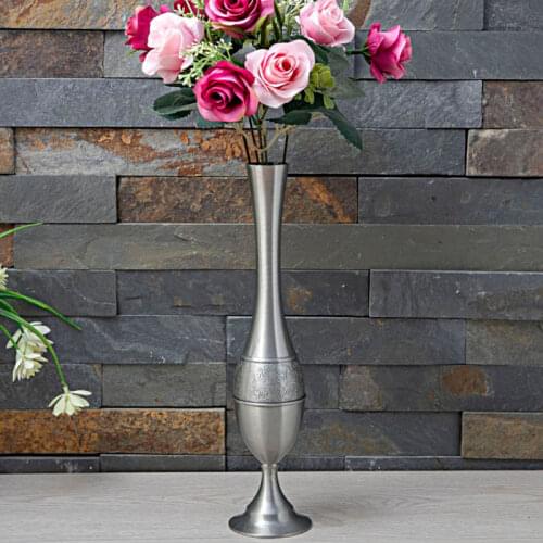 Europe Retro metal flowers vases for weddings Table vase Home decoration tabletop vase crafts gifts Ancient tin color HP080