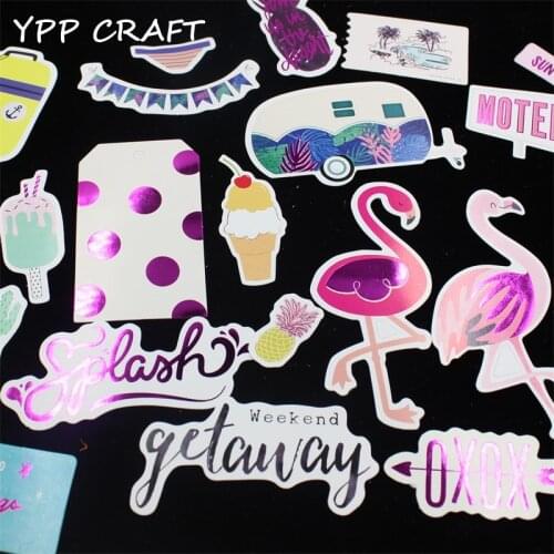 YPP CRAFT 35pc Flamingo Cardstock Die Cuts for Scrapbooking Happy Planner/Card Making/Journaling Project