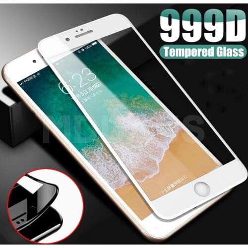 999D Protective Glass on For iPhone 8 7 6 6S Plus XR X XS Glass Full Cover iPhone 11 12 Pro Max Screen Protector Tempered Glass