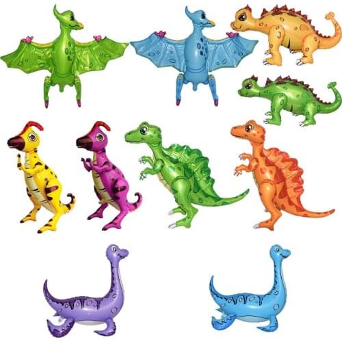 Green Dinosaur Foil Balloons Happy Birthday Decoration ROAR Dinosaur Party Baloons Banner Jungle Animal Dino Supplies Toy Globos