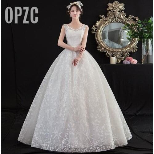 Vintage Classic wedding dress 2019 Vestidos De Novia new bride V neck white luxury Lace French Star Sky Robe De Marige Sirene 7