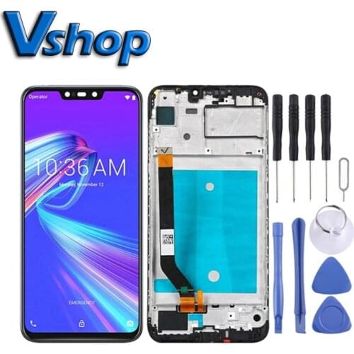 LCD Display Touch Screen Digitizer Full Assembly with Frame for Asus Zenfone Max M2 ZB633KL ZB632KL X01AD Replace Parts