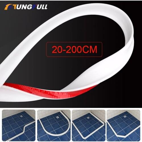 1PC Threshold Water Dam Shower Barrier Bathroom And Kitchen Water Stopper Collapsible Barrier and Retention System 20-200CM