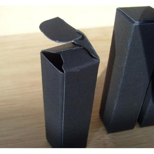 100pcs/lot 2.5*2.5*7.8cm Blank black kraft Paper Box Lipstick Perfume Essential Oil Bottle Storage Boxe valve tubes