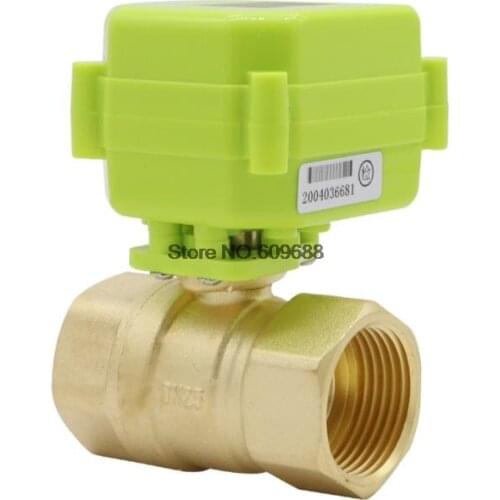 2 Direction Water Control Valve Electric Ball Valve DN15 DN20 DN25 DN32 Motorized Valve Control Way CR03/CR04/5V/12V/220V