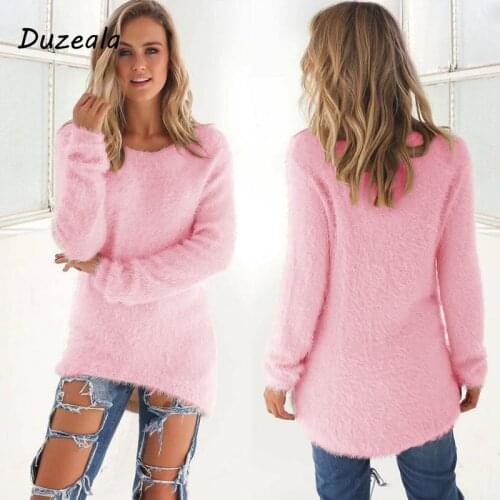 2021 Autumn Winter Knitted Sweater Women Pullover O Neck Long Sleeve Women Loose Plus Size Warm Sweater Female Long Sweater