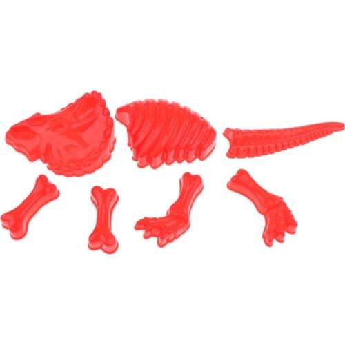 7pcs Plastic Dinosaur Skeleton Sand Clay Mold Kit Kids Beach Park Sand Toy